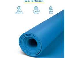 Anti Skid Yoga Mat with Strap, Blue 6 mm Yoga Mat